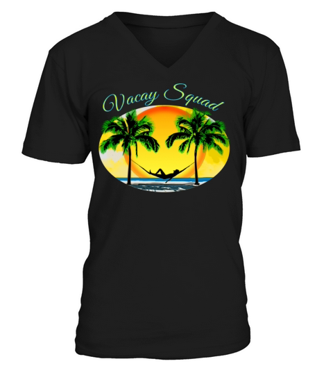 Vacay Squad Funny Beach Summer Vacation V-Neck T-shirt
