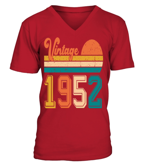 Vintage 1952 birthday gift V-Neck T-shirt