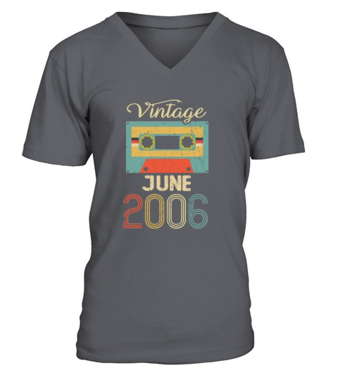 Vintage June 2006 16th Birthday 16 Year Gift V-Neck T-shirt