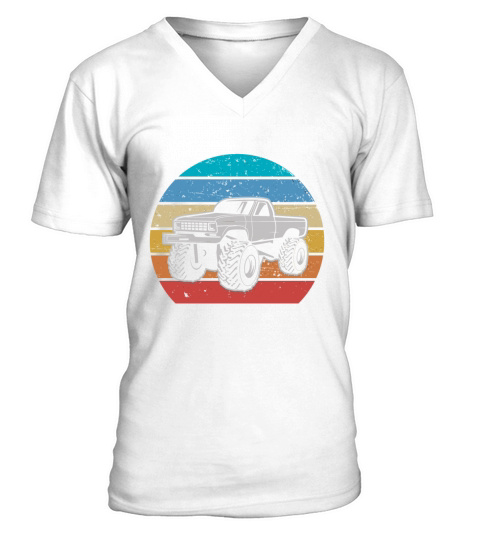 Vintage Monster Truck Retro Vintage Style Bigfoot V-Neck T-shirt