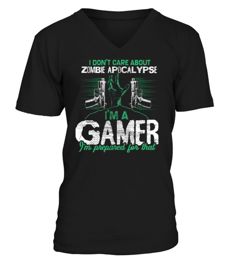 Zombie Apocalypse Games Halloween Gift V-Neck T-shirt