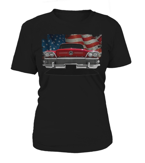 1958 Buick Front Rote US-Flagge Women's T-Shirt