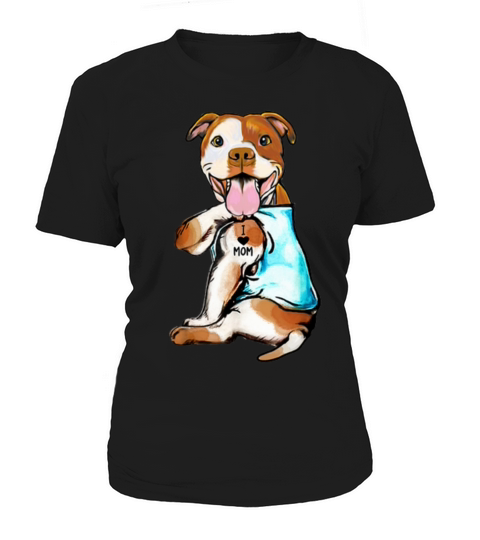 American Staffordshire Terrier i love mom tattoos shirt Women's T-Shirt