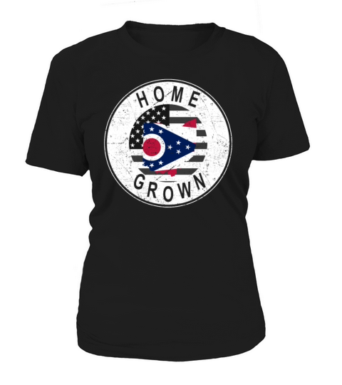 Land Map America US Flag Home Grown Ohio Women's T-Shirt