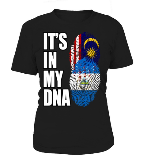 Malaysian And Nicaraguan Mix Heritage DNA Flag Women's T-Shirt