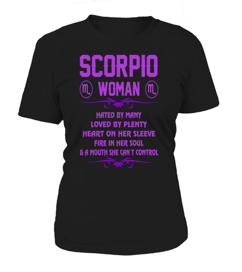 Scorpio Woman Heart Sleeve Fire Soul Zodiac Tshirt - Women’s Premium T-Shirt Women's T-Shirt
