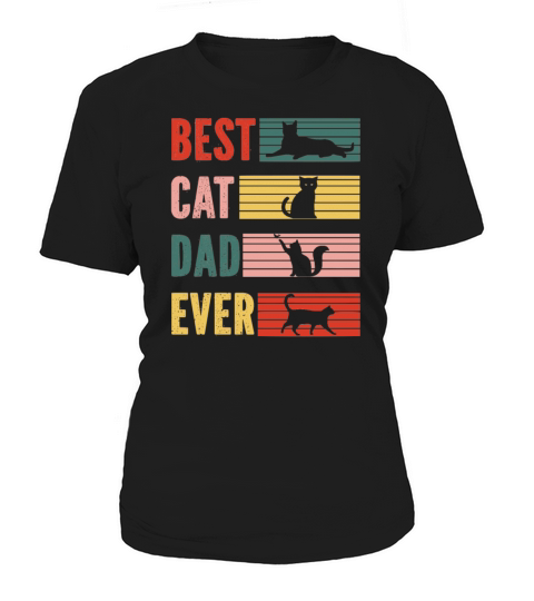 Vintage Best Cat Dad Ever Cat Daddy Gift Women's T-Shirt