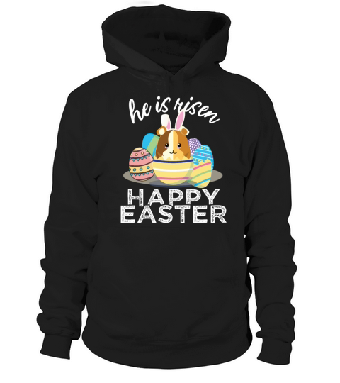 Cute Guinea Pig Hamster Bunny Ears Easter Egg Hunt Hoodie Unisex