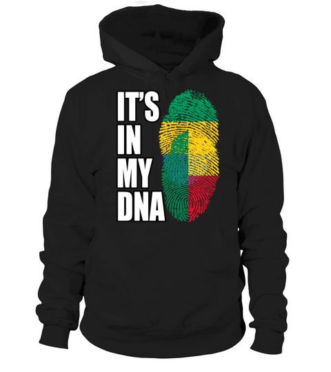 Gambian And Benin Mix Heritage DNA Flag Hoodie Unisex