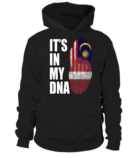 Malaysian And Latvian Mix Heritage DNA Flag Hoodie Unisex