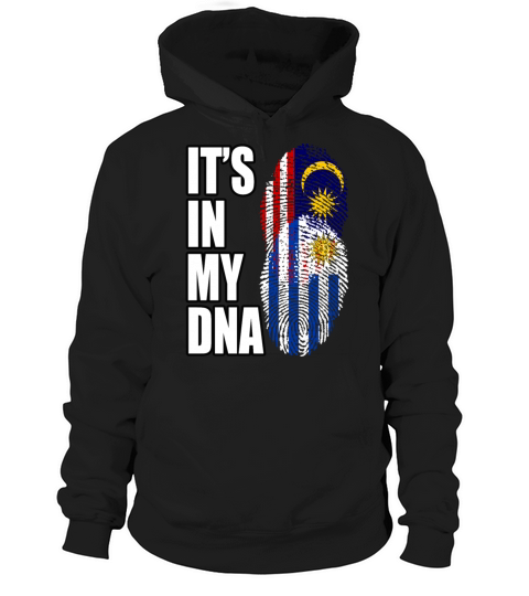Malaysian And Uruguayan Mix Heritage DNA Flag Hoodie Unisex