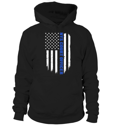 NYS Court Officer Thin Blue Line Flag T-Shirt Hoodie Unisex