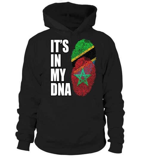 Tanzanian And Moroccan Vintage Heritage DNA Flag Hoodie Unisex