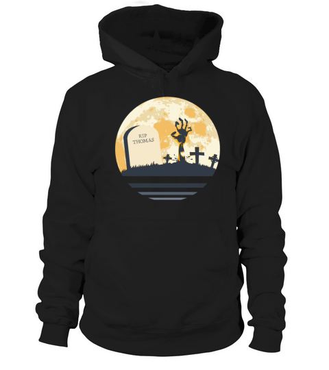THOMAS Grave Tombstone Halloween Zombie Spooky Hoodie Unisex