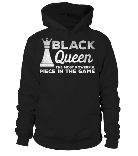 Vintage Black Queen Most Powerful Chess African Am Hoodie Unisex