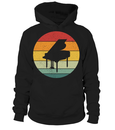 Vintage Retro Grand Classical Piano Vintage Music Hoodie Unisex