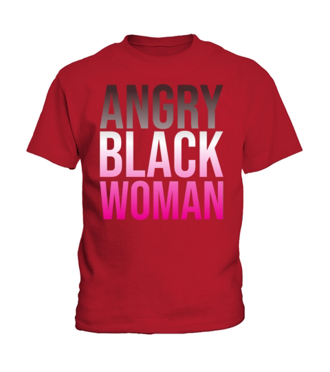 Angry Black Woman gradient color design Kids T-Shirt