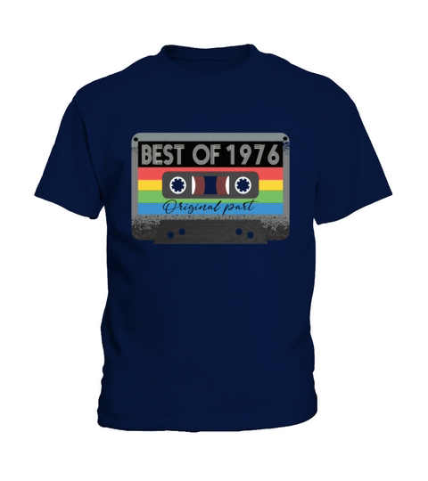 Best Of 1976 Vintage Cassette Retro Birthday Kids T-Shirt