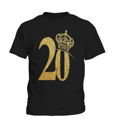 Golden 20 Year Old Shirt Queen 20th Birthday T-Shirt Kids T-Shirt