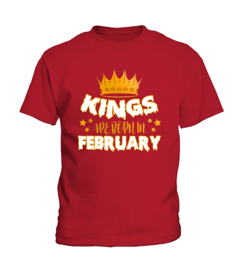 Kings Are Born In February Kids T-Shirt
