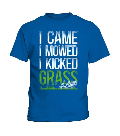 Lawn Mower Mowing Dad Father Kids T-Shirt