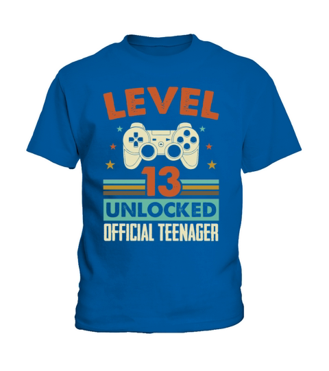 Level 13 Unlocked Official Teenager 13th Birthday Kids T-Shirt