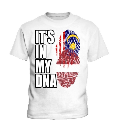 Malaysian And Latvian Mix Heritage DNA Flag Kids T-Shirt