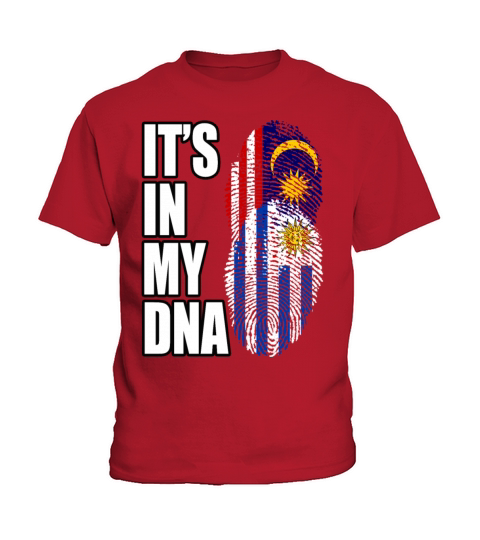 Malaysian And Uruguayan Mix Heritage DNA Flag Kids T-Shirt