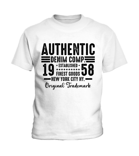 New York City Born In 1958 Vintage Birthday Kids T-Shirt