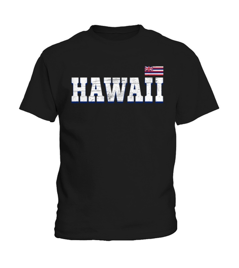 State Name America State Flag Hawaii Kids T-Shirt