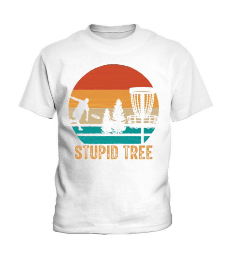 Stupid Tree Disc Golf Vintage Ultimate Frisbee Kids T-Shirt