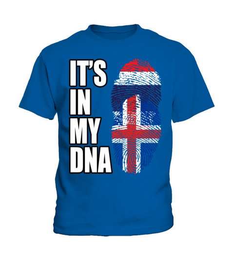 Thai And Icelandic Vintage Heritage DNA Flag Kids T-Shirt