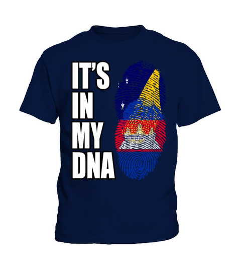 Tokelauan And Cambodian Mix Heritage DNA Flag Kids T-Shirt