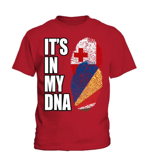 Tongan And Serbian Mix Heritage DNA Flag Kids T-Shirt