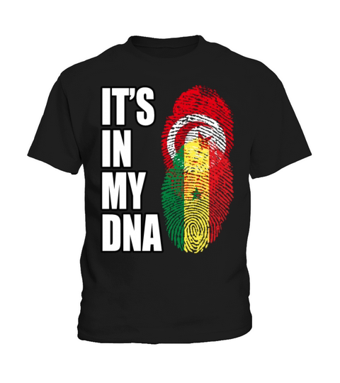 Tunisian And Senegalese Mix Heritage DNA Flag Kids T-Shirt