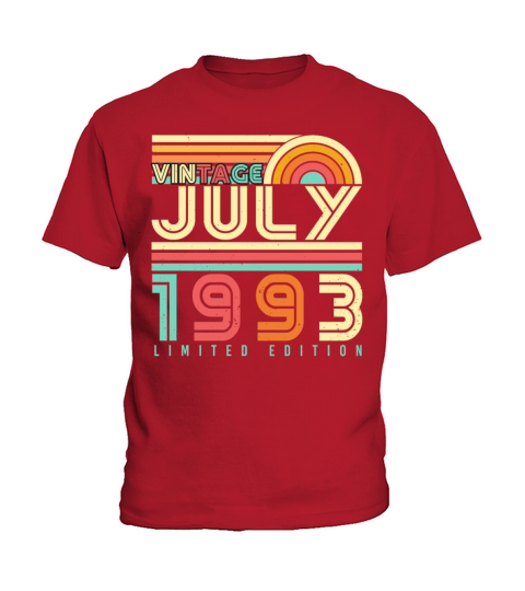 Year Of Birth 1993 In July Kids T-Shirt
