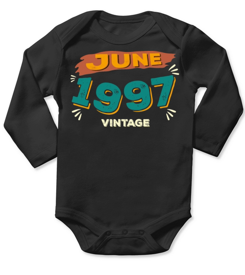 1997 vintage born in June gift Long Sleeve Baby One-Piece