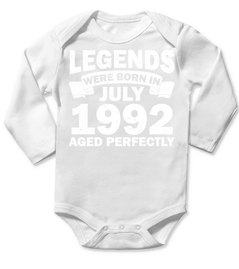 30th birthday July vintage 1992 gift idea Long Sleeve Baby One-Piece