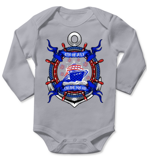 4th of July Cruise Squad Long Sleeve Baby One-Piece