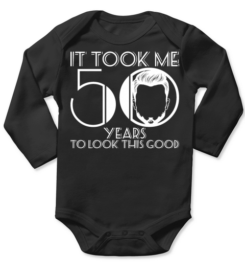 50th Birthday 50 Fifty Fiftieth Age Anniversary Long Sleeve Baby One-Piece