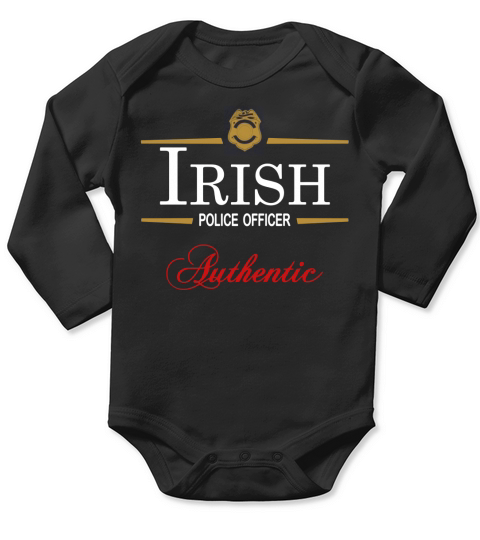 Authentic Irish Police Officer T-Shirt Long Sleeve Baby One-Piece