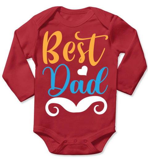 BEST DAD Long Sleeve Baby One-Piece