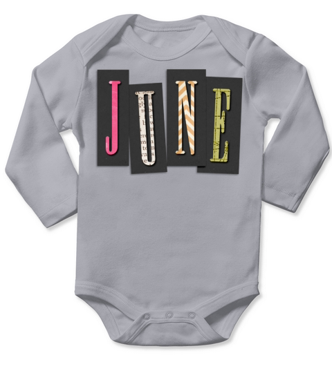 Born in June Long Sleeve Baby One-Piece