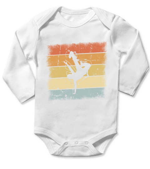 Breakdancer Retro Design Long Sleeve Baby One-Piece