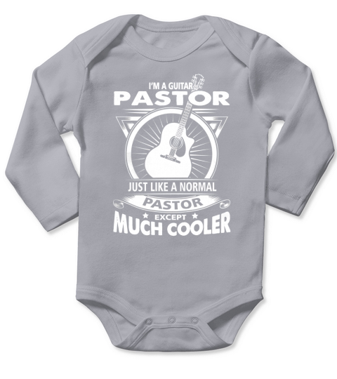 Cool Guitar Pastor Shirt Long Sleeve Baby One-Piece