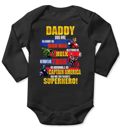 DADDY SUPERHERO CHRISTMAST GIFT Long Sleeve Baby One-Piece