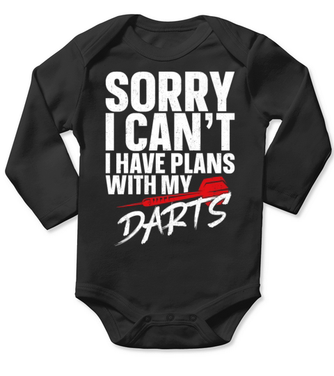 Darts Vintage Sorry I CanT I Have Long Sleeve Baby One-Piece