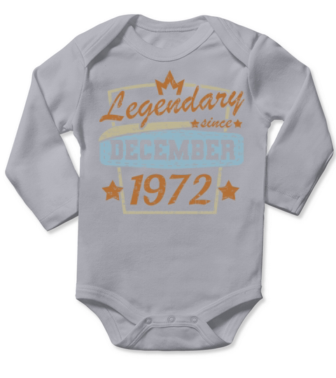 December 1972 Birthday Sayings Vintage Long Sleeve Baby One-Piece