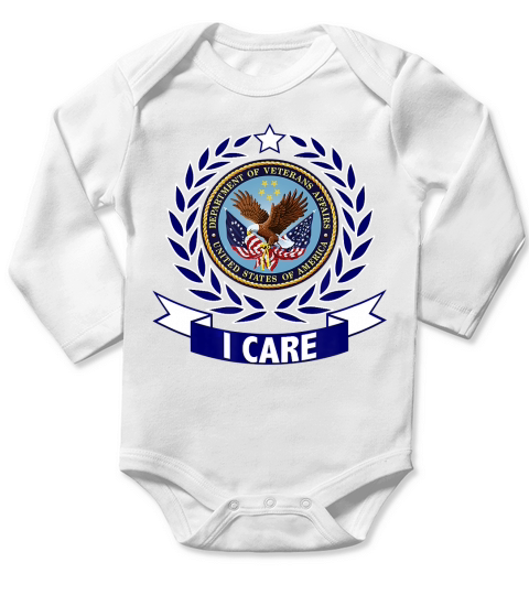 DEPARTMENT OF VETERANS AFFAIRS I CARE VA T-SHIRT Long Sleeve Baby One-Piece