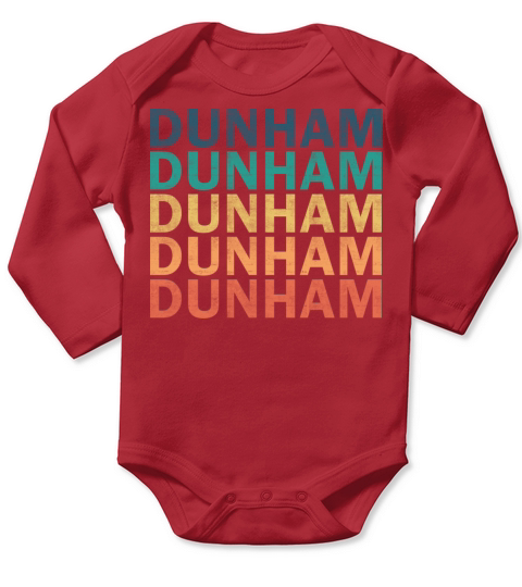 Dunham Name T Shirt - Dunham Vintage Retro Name Gi Long Sleeve Baby One-Piece